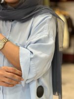 شومیز سیلک آستین کوتاه یقه دیپلمات - تصویر 3