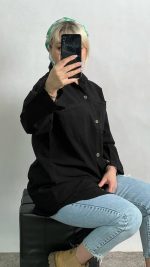 مانتو شومیزی لینن نچرال قد ۷۲ خنک و تابستانی - تصویر 3