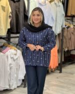 شومیز زنانه شیشه ای طرح پاپیون - تصویر 4