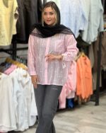 شومیز زنانه شیشه ای طرح پاپیون - تصویر 3