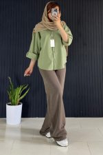 شومیز آستین پاکتی زنانه پنبه اسلپ