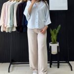 شومیز یقه انگلیسی لایوسل ساده
