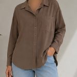شومیز پری زنانه مدل تک جیب