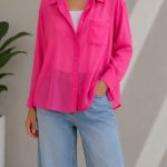 شومیز ۲ تیکه با تاپ جنس پری شیشه ای زنانه